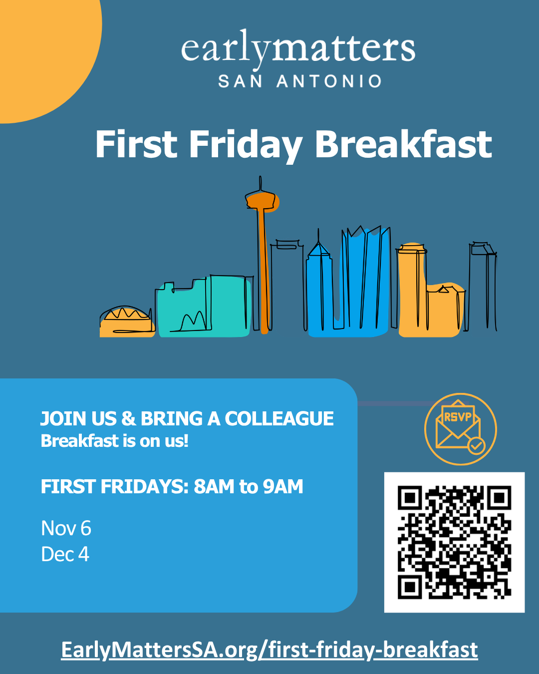 First Friday Breakfast dates Early Matters SA